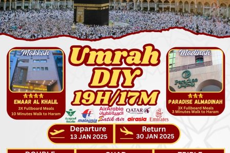 Package Umrah 19H/17M January 2025